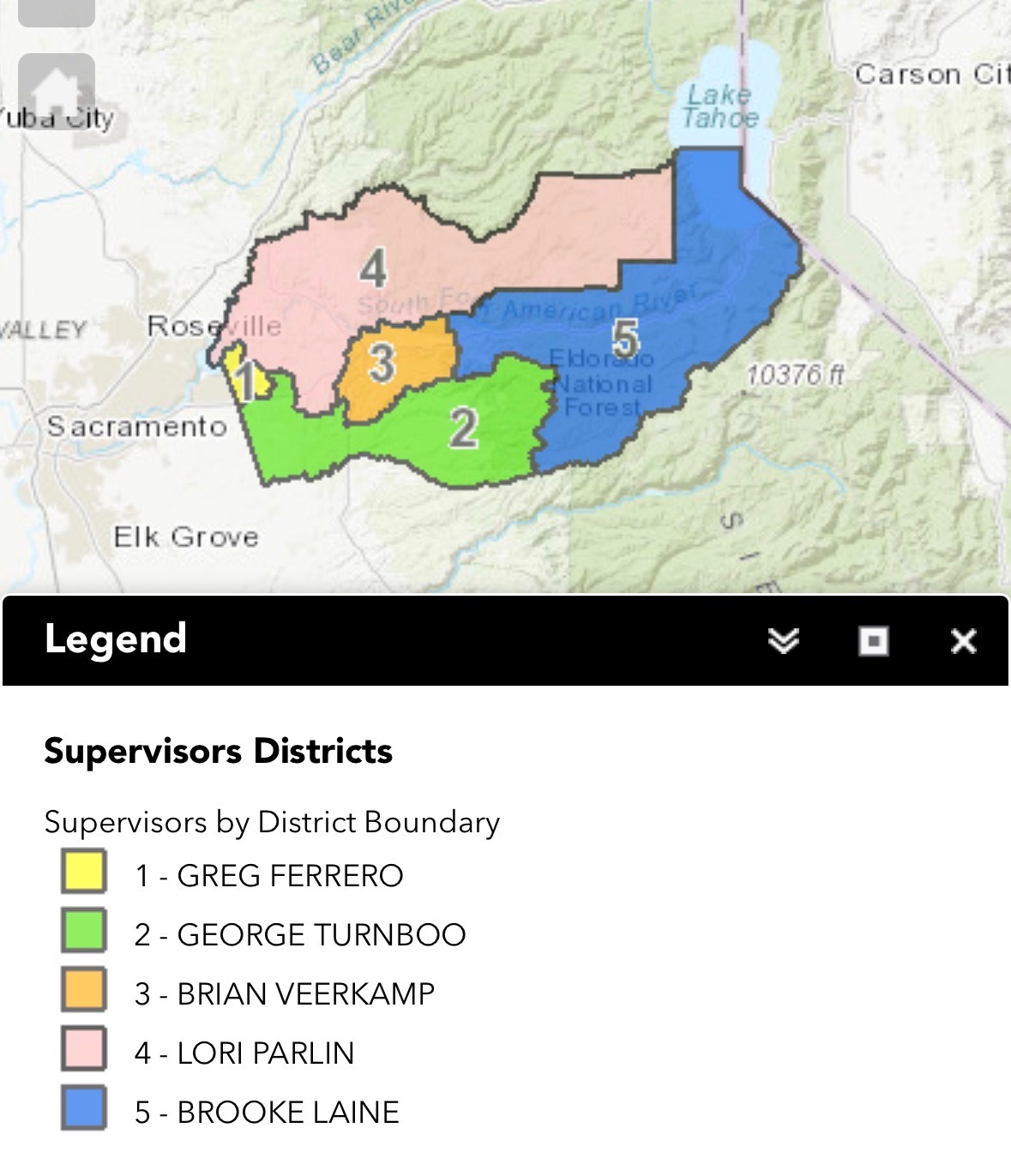 El Dorado County District Map